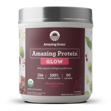 Amazing Grass Amazing Protein Glow Chocolate Rose 15 servings 12.2 oz 