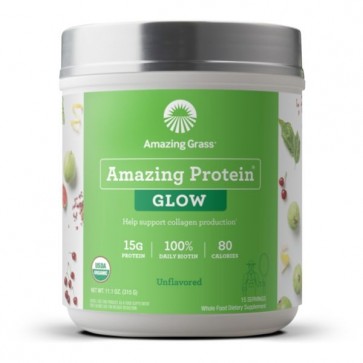 Amazing Grass Amazing Protein Glow Unflavored 15 servings 11.1 oz 