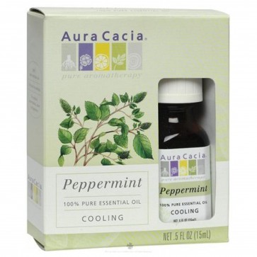 Aura Cacia Essential Oil Cooling Peppermint 0.5 oz. (15 mL)