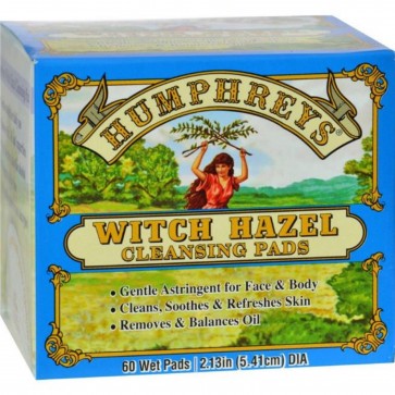 Humphreys Witch Hazel 60 Cleansing Pads