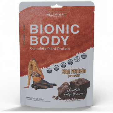 Healthy 'N Fit Bionic Body Complete Plant 20g Protein Chocolate Fudge Brownie 1.5 lbs
