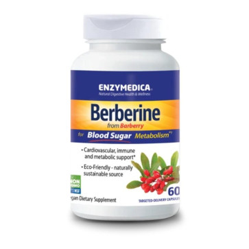 Enzymedica Berberina de Agracejo para el Metabolismo del Azúcar en Sangre 60 Cápsulas
