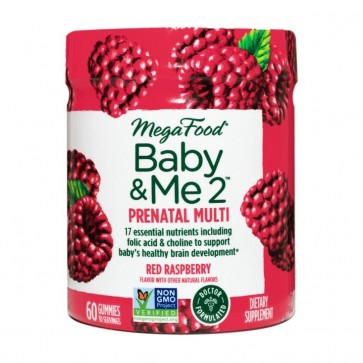 MegaFood Baby & Me 2 Prenatal Multi Red Raspberry 60 Gummies