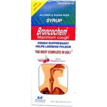 Broncochem Maximum Cough Cough Suppressor Alcohol and Sugar Free 4 fl oz (120 ml) 