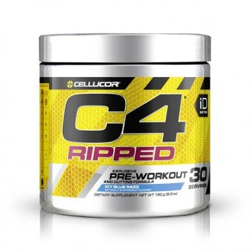 Cellucor C4 Ripped Pre-workout Cutting Formula Icy Blue Razz 30 Servings 6.34 oz