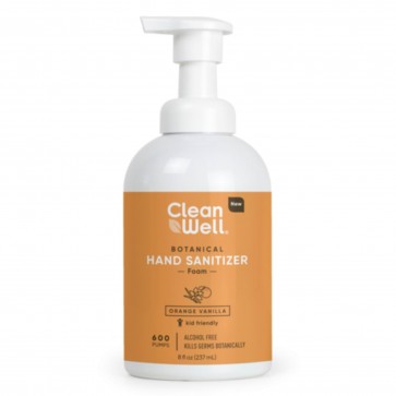 Cleanwell Botanical Hand Sanitizer Foam Orange Vanilla 8 fl oz