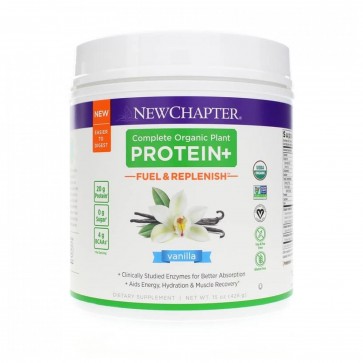 New Chapter Complete Organic Plant Protein + Fuel & Replenish Vanilla 15.4 oz (438 g)
