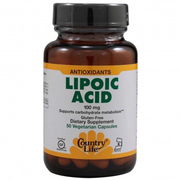 Country Life Alpha Lipoic Acid 100 mg 50 Vegetarian Capsules
