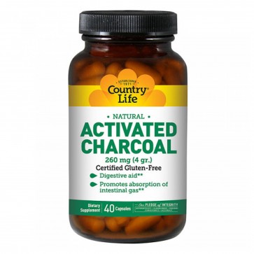 Country Life Charcoal 260 mg 40 Capsules