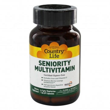 Country Life Seniority Multivitamin with Digestive Enzymes 60 Vegetarian Capsules