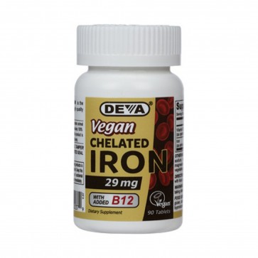 Deva Vegan Chelated Iron 29mg 90 Tablets