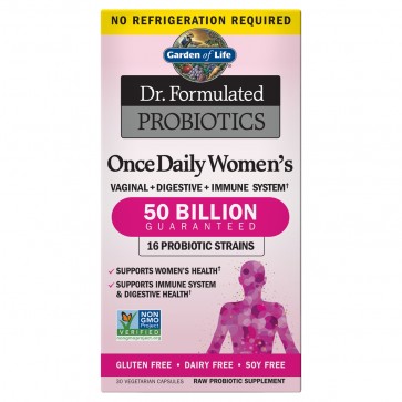 Garden of Life Dr. Formulated Probiotics Once Daily Women's 50 Billion 16 Probiotic Strains 30 Vegetarian Capsules