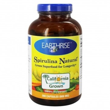Earthrise Spirulina Natural 600 mg 300 Capsules