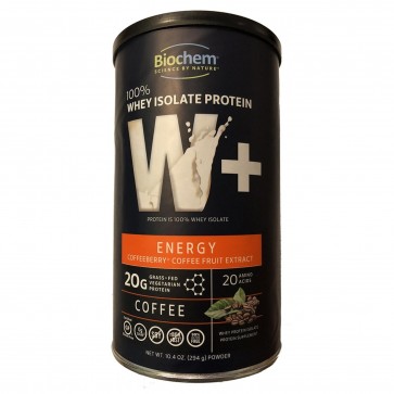 BioChem 100% Whey Isolate Protein W+ Energy Coffeeberry Coffee Flavor 20 g Protein