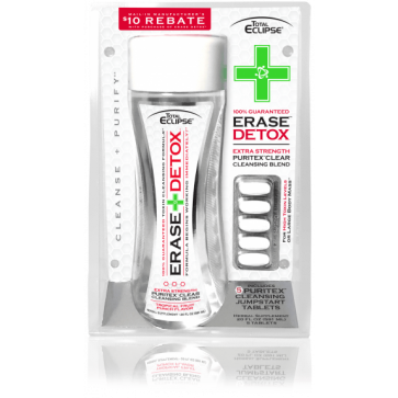 Total Eclipse Erase Detox Tropical Fruit 20oz. with 5 Puritex Cleansing Jumpstart Tablets