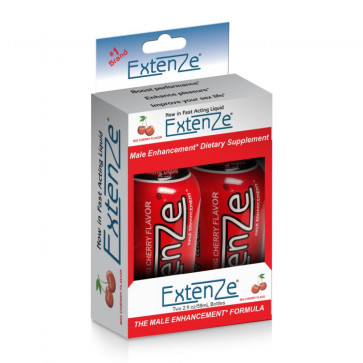 Extenze Value Pack 2 Shots 2 fl oz Big Cherry Flavor + 2 Extended Release Softgel Capsules 