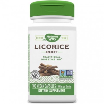  Nature's Way, Licorice Root, 450 mg, 100 Vegetarian Capsules