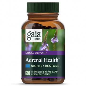 Gaia Herbs Adrenal Health Nightly Restore 60 Capsules