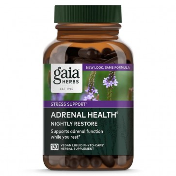 Gaia Herbs Adrenal Health Nightly Restore 120 Capsules
