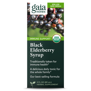 Gaia Herbs Black Elderberry Syrup - Extra Strength 3 oz