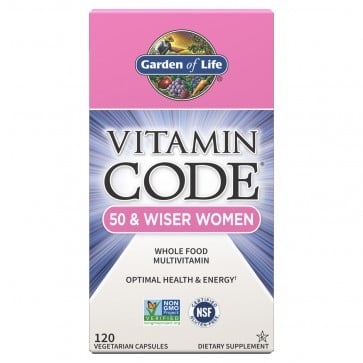 Garden of Life Vitamin Code 50 and Wiser Woman 120 Vegetarian Capsules