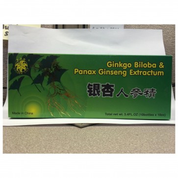 Golden Lilt Brand- Ginko Biloba & Panax Ginseng Extractum 3.4 oz (10 bottlesx 10cc)