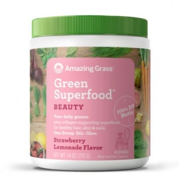 Amazing Grass Beauty Strawberry Lemonade Greens Blend 30 servings 7.4 oz