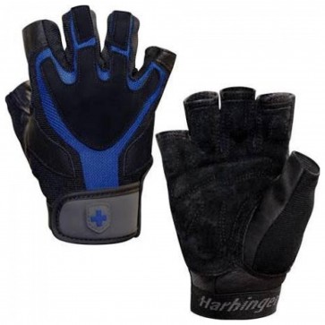 Harbinger 1260 Ventilated Training Grip Lifting Gloves XL Black/Blue