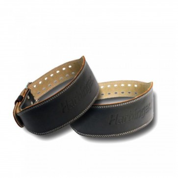 Harbinger 4" Padded Leather Belt Black (Small)