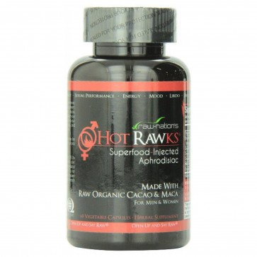 Hot Rawks Superfood Injected Aphrodisiac 60 Vegetable Capsules by Raw Nation