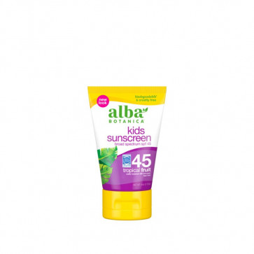 Alba Botanica Kids Sunscreen SPF 45 Tropical Fruit 4 oz