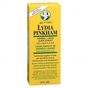 Lydia Pinkham Herbal Liquid Supplement with Vitamin C & E 8 fl oz