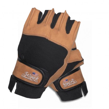 Power "Gel" Lifting Gloves - Leather/Black | Schiek Sports