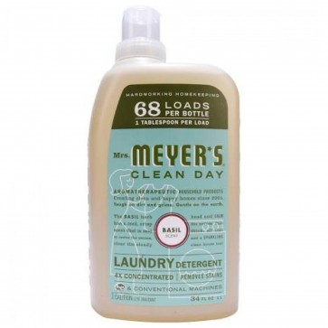 Mrs. Meyers Clean Day, Laundry Detergent 4X, Basil Scent, 34 fl oz (1 L)