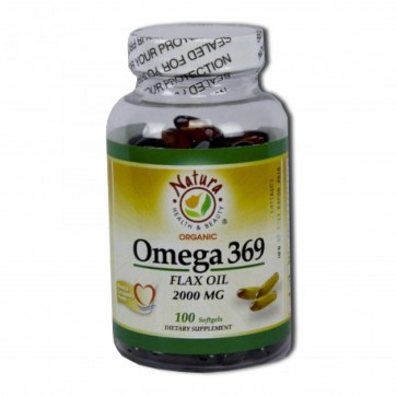 Natura Health & Beauty Omega 369 Flax Oil 2000 MG 100 Softgels