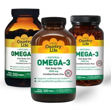Country Life Omega 3 Fish Body Oils 1000 mg