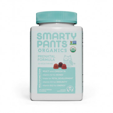 SmartyPants Organics Prenatal Formula Grape, Blueberry, and Mixed Berry 120 Vegetarian Gummies