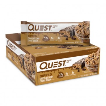 Quest Dipped Chocolate Chip Cookie Dough 12 Bars