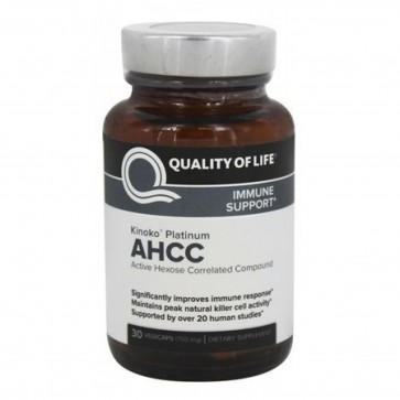 Quality of Life Kinoko Platinum AHCC 30 Vegie Caps
