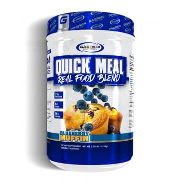 Gaspari Nutrition Quick Meal Real Food Blend Blueberry Muffin 2.75 lbs
