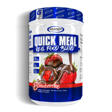 Gaspari Nutrition Quick Meal Real Food Blend Chocolate Covered Strawberries 2.75 lbs