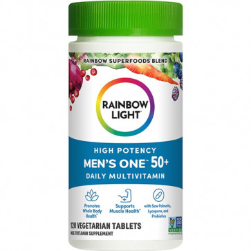 Rainbow Light Men's One 50+ Daily Multivitamin 120 Vegetarian Tablets