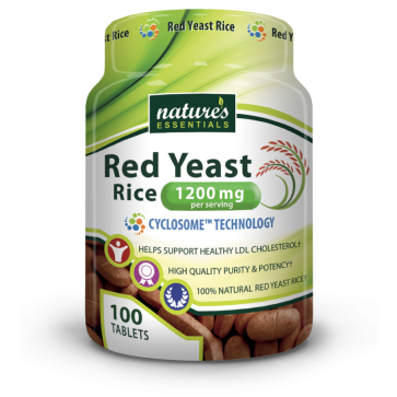 Nature’s Essentials Red Yeast Rice 1200mg 100 Tablets