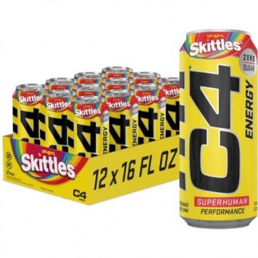 Cellucor C4 Energy Carbonated SKITTLES 16 oz (12 Cans) 