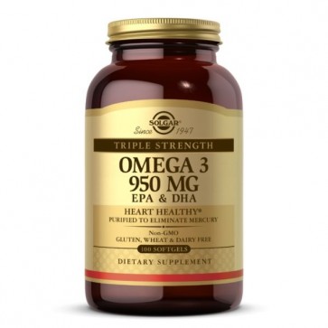 Solgar Triple Stength Omega-3 950 mg EPA & DHA 100 Softgels