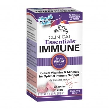 Terry Naturally Clinical Essentials Immune 60 Chewable Tablets Mixed Berry Flavor