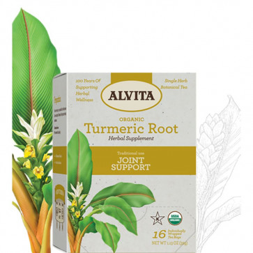 Alvita Turmeric Root Joint Support 16 Tea Bags