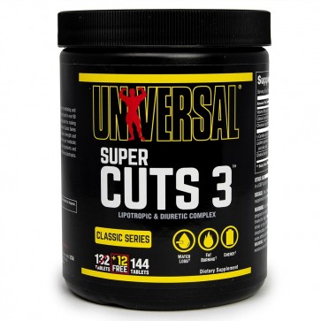 Universal Nutrition Super Cuts 3 Lipotropic and Diuretic Complex 144 Tablets
