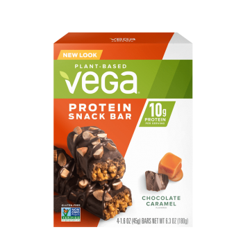 Vega Protein Snack Bar 10g Chocolate Caramel 4 Pack