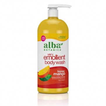 Alba Botanica Very Emollient Body Wash Honey Mango 32 oz